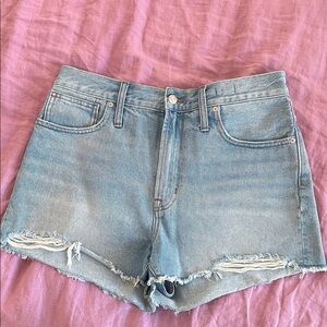 Madewell The Perfect Jean Short Light Blue